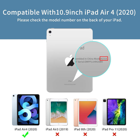 LovRug for iPad Air 11 Inch Case (M2) 2024, iPad Air 5th Generation Cases 2022/iPad Air Case 4th Generation 2020 10.9 Inch with Pencil Holder, Sof...