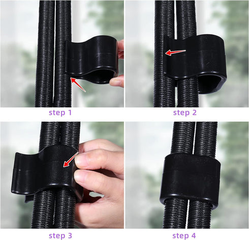 SUQ I OME Pack of 6 Outdoor Patio Garden Wicker Rattan Furniture Aligment Sofa Rattan Chair Fastners Clip Sectional Connector - Non Slip (2.13 inc...