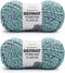 Bernat Forever Fleece Leisure Teal Yarn - 2 Pack of 280g/9.9oz - Polyester - 6 Super Bulky - 194 Yards - Knitting/Crochet......