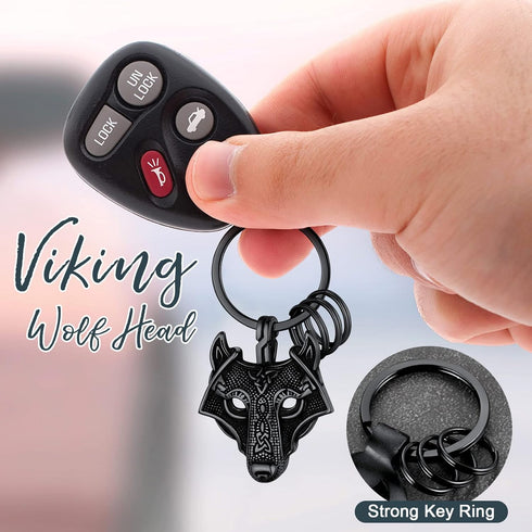 FaithHeart Norse Viking Thor Hammer Keychain for Men, Stainless Steel Mjolnir Key Rings Amulet Jewelry...