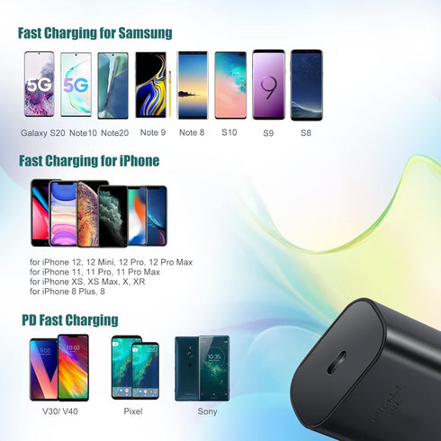 USB C Wall Charger, Excgood 25W Super Fast Charging Wall Charger Compatible for Galaxy S23 S24 Ultra S22 S21 FE S20 A53 A23 A54 Z Flip4 Fold4 3, N...