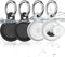 4 Pack Airtag Holder, IPX8 Waterproof Silicone Airtag Keychain for Apple Airtag, Protective Anti-Scratch Airtag Case for Dog Collar Cat Collar, Wa...