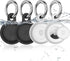 4 Pack Airtag Holder, IPX8 Waterproof Silicone Airtag Keychain for Apple Airtag, Protective Anti-Scratch Airtag Case for Dog Collar Cat Collar, Wa...