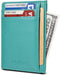 Unisex-Adult's Petite Credit Card Holder Leather Slim Minimalist Wallet, Light Blue, Classic...