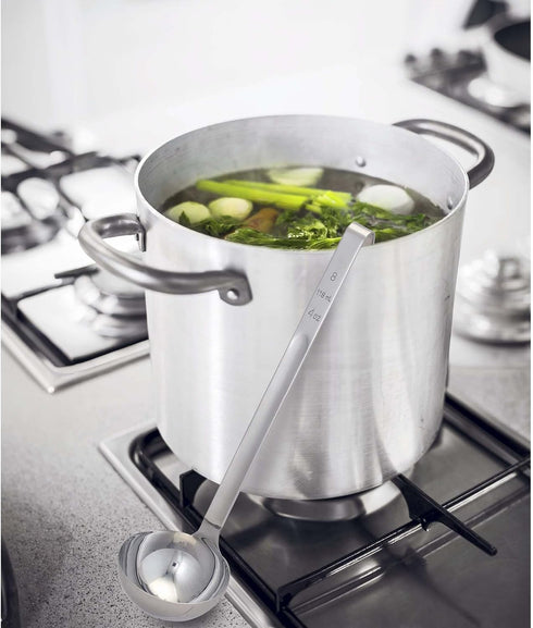 HIC Kitchen Single-Piece Stainless Steel Ladle, 18/8 Stainless Steel, 4-Ounce Capacity...