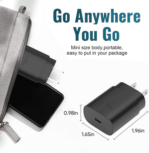 USB C Charger?2 Pack 25W Samsung Fast Charger Type C for Galaxy S22 Ultra/S22/S22+/S23/S21/S21 Ultra/S20/S20 Ultra/Note 10 Plus/Note 20 Ultra/Z Fo...