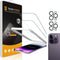Supershieldz (2 Pack) Designed for iPhone 14 Pro Max (6.7 inch)+ Camera Lens Tempered Glass Screen Protector with (Easy Installation Tray), Anti S...