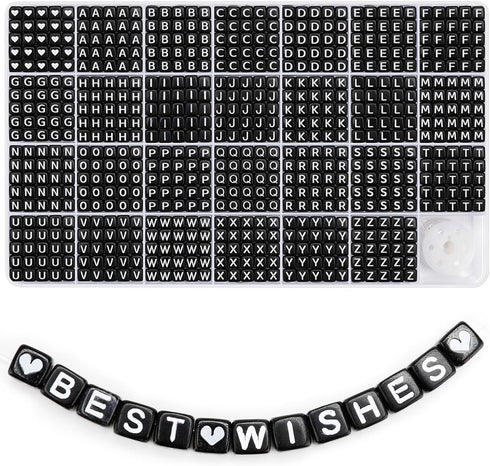 beads, 1215 Square Letter Beads kit, 6x6mm Acrylic Beads,28 Grids Letter Beads for Jewelry Making, Alphabet Beads,kandi beads,beads for bracelets ...