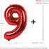 40 inch red big number 9 birthday party decoration foil polyester film balloons anniversary party wedding for girls and boys digit 9...