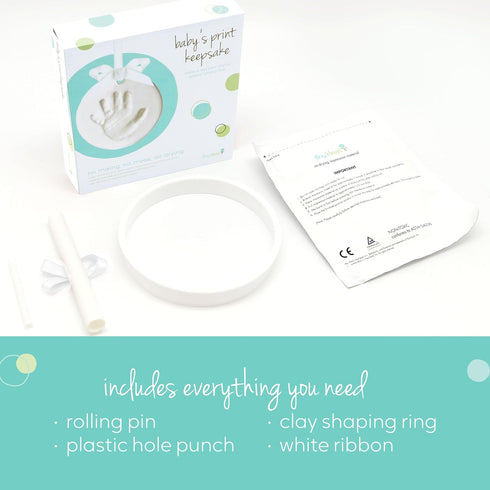 Tiny Ideas DIY No Mess Hanging Christmas Ornament Keepsake Kit, Baby Hand and Footprint Keepsake, Classic Nursery Decor, Ideal Gender Neutral Gift...