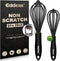 Mini Silicone Whisk, Small Silicone Whisk 7+9in, BPA free Non Scratch Coated Protect your Ceramic Pots and Pan.Perfect for Whisking, Beating, Mixi...