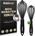 Mini Silicone Whisk, Small Silicone Whisk 7+9in, BPA free Non Scratch Coated Protect your Ceramic Pots and Pan.Perfect for Whisking, Beating, Mixi...