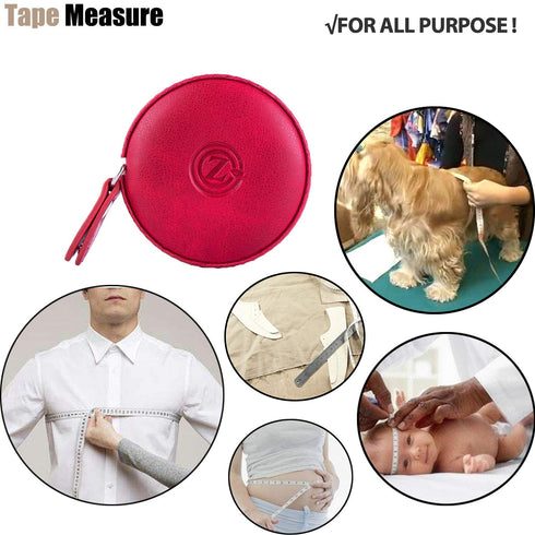 Sewing Tape Measure, Medical Body Cloth Tailor Craft Dieting Measuring Tape, 79 Inch/2 M Dual Sided Retractable Ruler with Push Button Round(1 Pac...
