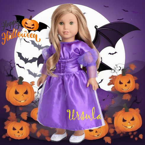 Halloween Doll Clothes Princess Ariel Vanessa Costume Mermaid Doll Clothes for 18 Inch Doll...