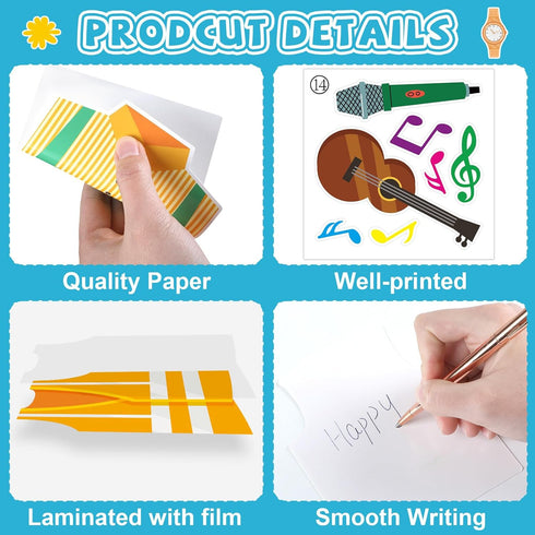 60 Packs Father's Day Card Making Kits for Kids Father's Day DIY Arts Crafts Father's Day Shirt Greeting Card with Stickers Handmade Crafting Card...