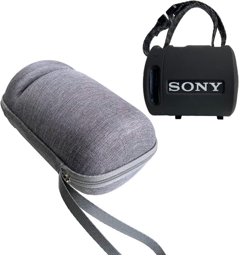 Silicone Cover and Hard Case for Sony SRS-XB13/XB100 Extra BASS Wireless Portable Compact Speaker, Carrying Cover Case for Sony SRS XB13 Speaker A...
