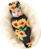 Galabloomer Newborn Sunflower Receiving Blanket Headband Set Baby Flower Rose Swaddle With Big Bow...
