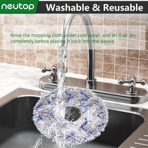 neutop Replacement Mopping Pads Microfiber Mop Cloths Compatible with Ecovacs Deebot X1 Turbo, X1 Omni, T10 Turbo, T10 Omni, T20 Omni, X2 Omni, Ro...