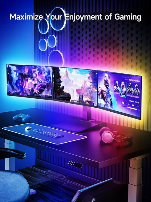 TV Led Lights, 13.1ft TV Led Light Strip,Led Lights for TV Led Backlight for 45-65 inch, RGB Color Changing Led TV Light with Remote, Music Sync B...