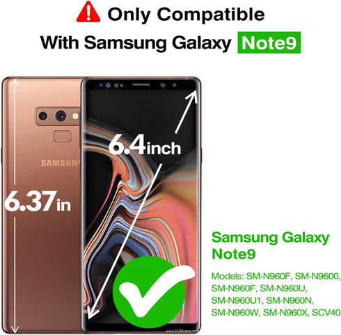 Rayboen for Samsung Galaxy Note 9 Case, Dual Defender Durable Designed Shockproof Anti-Scratch Phone Case, Dual Layer Heavy Duty Protection Cover ...