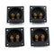 T Tulead Speaker Terminal Cup Wire Connector Cup Square Speaker Cup 2 Way Spring Loaded Jack Pack of 4 with Mounting Screws...
