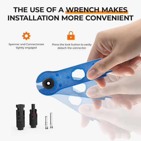 Solar Connectors Solar Panel Cable Connectors 11Pcs Male Female with Spanners 1000V 30A 10AWG ~ 14AWG Waterproof Dustproof Connector with 1 Spanne...