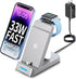 3 in 1 Charging Station for Apple - 33W Fast Multiple Charging Station for iPhone 14/13/12/11, Apple Watch and AirPods (33W USB-C Charger Included...