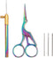 Tambour Hook with 3 Needles, Embroidery Beginner Kit with French Embroidery Needles Scissors, Embroidery Beading Needle Tools Kit, Crochet Tool Ki...