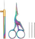 Tambour Hook with 3 Needles, Embroidery Beginner Kit with French Embroidery Needles Scissors, Embroidery Beading Needle Tools Kit, Crochet Tool Ki...