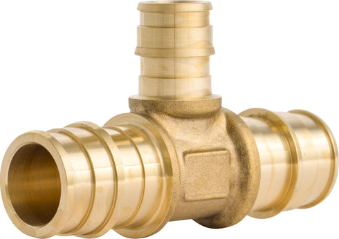 SharkBite 3/4 Inch x 3/4 Inch x 1/2 Inch Expansion Reducing Tee Fitting for PEX-A Pipe, Brass Plumbing Fittings, Reducing Tee for PEX-A Tubing, UA...