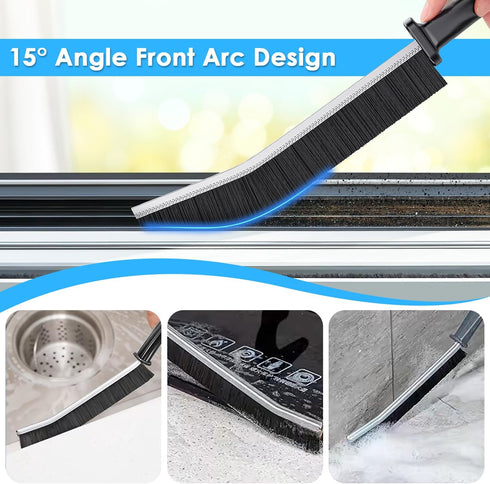 2 Pcs Hard Bristle Crevice Cleaning Brush Grout Cleaner Brush Scrub Brush for Shower Tile Toilet Brush Window Crevice Cleaning Tool for Blind Base...