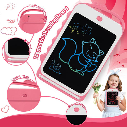 LCD Writing Tablet for Kids,8.5inch LCD Writing Tablet Boy/Girl Doodle Board Toy for 3-12 Year Olds Educational Birthday Gift (8.5 Inch Pink)...
