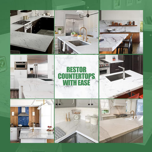 Quartz Countertop Repair Kit, Granite & Marble Chip Repair Kit, Quartz Chip Repair Kit, Suitable for Quartz Stone, Granite, Marble and Other Stone...