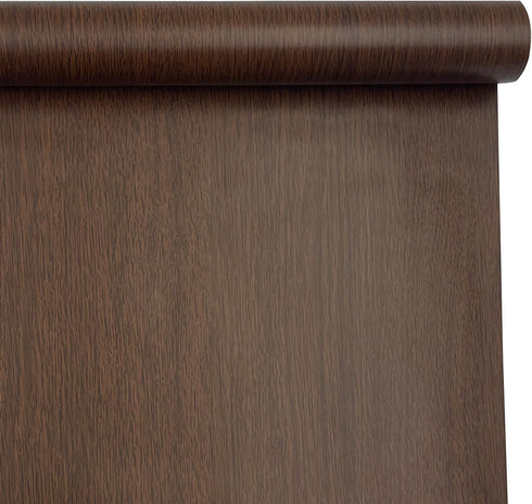 LovingWay 14.7 feet Wallpaper Roll Brown Wood Grain Shelf Liner 17.7x177 Inch Self-Adhesive Computer Gaming Desk Lining Paper Decor Christmas...