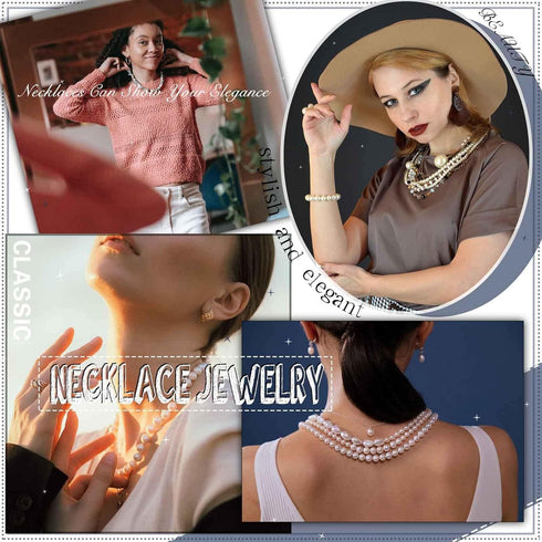 Long Pearl Necklace for Women Faux Pearl Drop Y Necklace Classic Imitation Pearl Chain Lariat Necklace Sexy Tassel Pearl Y-Pendant Necklace Jewelr...