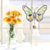 Butterfly Gifts for Mom Mother Real Flowers Wind Chimes Indoor Room Decor Unique Birthdays Gifts for Mom Christmas Butterfly Gift for Women Blue F...