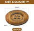 50 Pcs 2.36inch Large Wood Buttons, 4 Holes Big Size Round Sewing Button 60mm Natural Wooden Buttons for Craft DIY Projects Sewing Decoration Bag ...