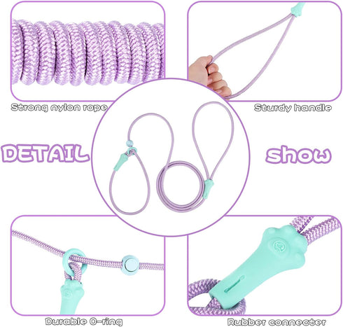No Pull Dog Leash Slip Lead Dog Leash Dog Leash for Small Medium Large Dogs 6Ft 8 Colors Classic Dog Leash Dog Rope (Purple)...