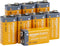 Amazon Basics 8-Pack 9V Alkaline Batteries, 5-Year Shelf Life - for Smoke/CO Detector, Electronics & Audio...