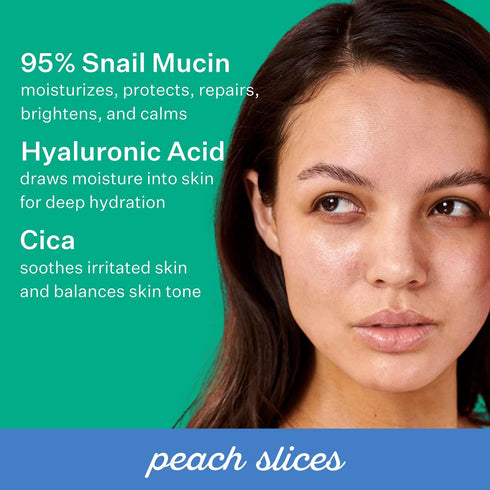 Peach Slices | Snail Rescue Blemish Busting Toner | 95% Snail Mucin | Pore Cleaner | Hydrates & Balances | Korean Skin Care | CICA | Hyaluronic Ac...