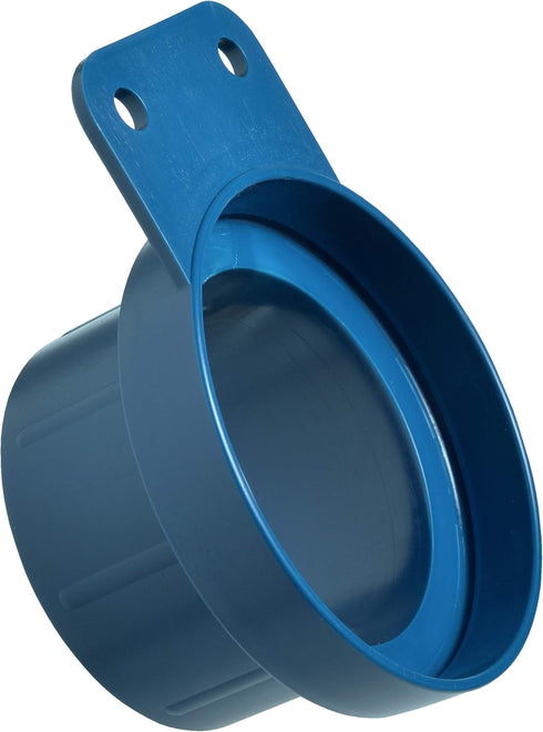 Loc-Line - 81209 Vacuum Hose Component, Blue Acetal Copolymer, Shop Vacuum Adapter with Mounting Tab, 170°F Upper Temperature Range...