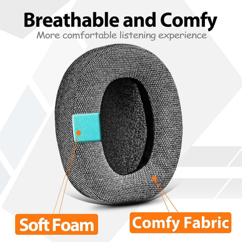 WH-XB910N Ear Pads - TRANSTEK Replacement Ear Cushion Compatible with WH-XB910N XB910 N Headphones (Grey Fabric)...