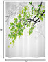 Ambesonne Nature Stall Shower Curtain, Twiggy Spring Tree Branch Refreshing Leaves Summer Peaceful Woodland Graphic, Fabric Bathroom Decor Set wit...