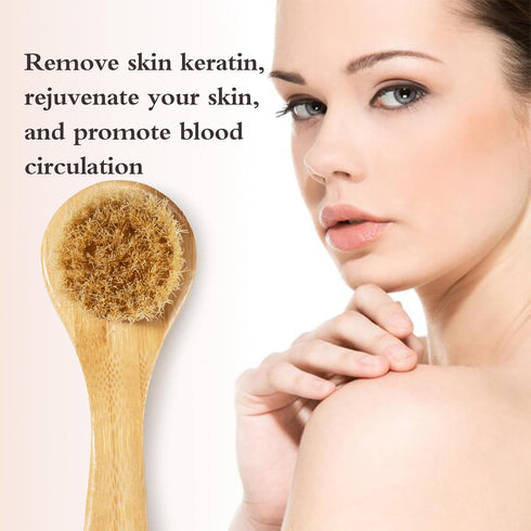 Face Dry Brush Blood Circulation, Dry Body Brush for Dry Skin,Remove facial keratin and blackheads?Wet and Dry Brush Suitable for All Kinds of Ski...