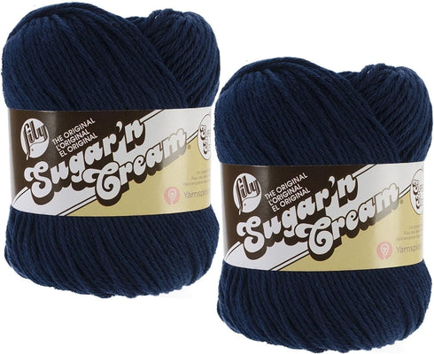 Sugar'N Cream Yarn - Solids Super Size-Bright Navy......