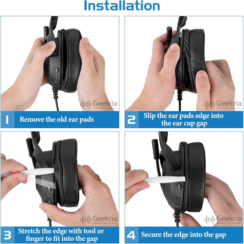 Geekria Sport Cooling-Gel Replacement Ear Pads for Razer Kraken V3 Pro, Kraken V3 X, V3 Wired, Kraken V3 HyperSense Headphones Ear Cushions, Heads...