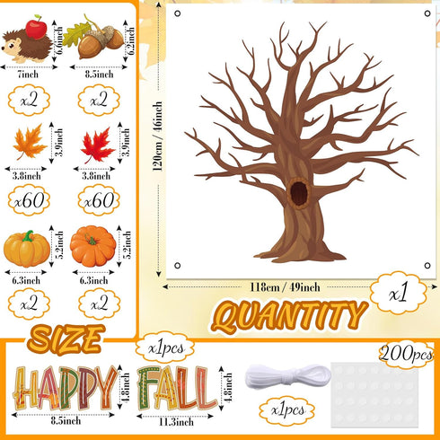 Tatuo 125 Pcs Classroom Tree Bulletin Board Set 47 x 46 Inch Tree Background Owl Leaves Dot Bulletin Board Cutouts for Elementary School Teacher C...