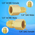 Boltigen R134a Refrigerant Tank Adapters, R12 R22 to R134a Adapter Connector, 1/2 to 1/4 Flare R134a Vacuum Pump Adapter Fittings with Valve Core ...