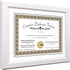 Creative Picture Frames 7x9 White Diploma Frame with White Mat Glass Easel and Installed Wall Hangers | Frame Holds 10x12 Media without Mat...