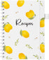 OUTSHINE 6 x9 Lemons Hardcover Recipe Binder, Blank Recipe Binder to Write in Your Own Recipes, Recipe Binder, Recipe Book Blank, Recipe Notebook,...